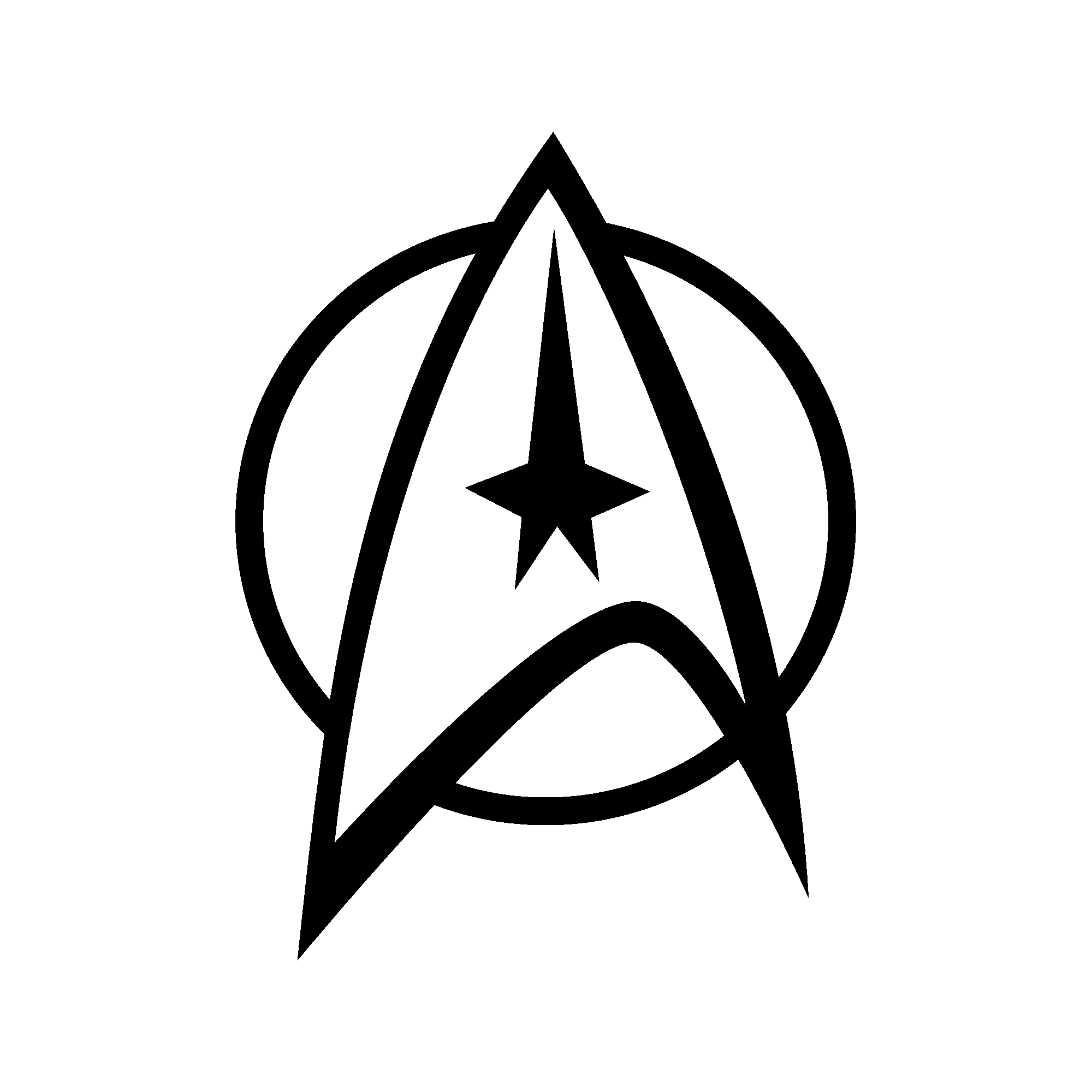 Star Trek- Schriftzug - Symbol der Sternenflotte 2270